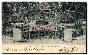 Old Postcard Paris Medici Fountain Luxembourg