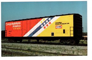 Canadian Forest Products Congratulations America Railway Train Box Car