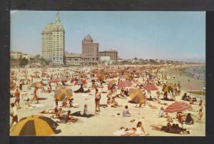 Beach Scene,Long Beach,CA Postcard 