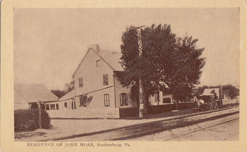 Postcard Residence of John Hoar Soudersburg PA