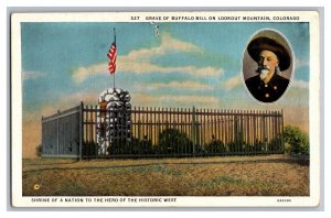 Grave Of Buffalo Bill Lookout Mountain Colorado Postcard