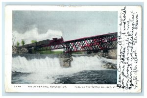 1906 Falls Centre Rutland Vermont VT, Danby VT Antique Posted Postcard