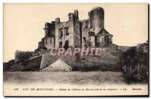 Old Postcard Surroundings Mont Dore Ruins of Chateau de la Chapelle Murols Ap...