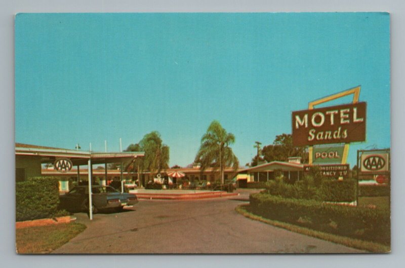 Sands Motel Restaurant Lake Wales Florida Vintage Postcard 