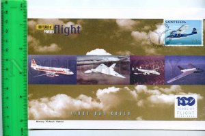 242123 SAINT LUCIA 100 years of FLIGHT PLANES 2003 year FDC