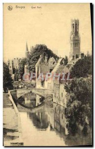 Postcard Old Bruges Quai Vert