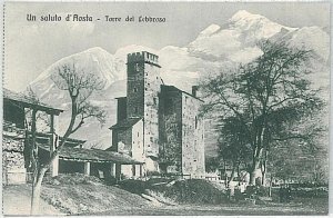 AOSTA City Vintage Postcard - LEPER TOWER-