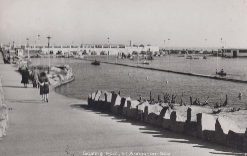 The Boating Lake St Annes On Sea Real Photo Postcard