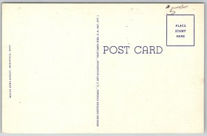 Lancaster Ohio 1940s Postcard High School And Auditorium