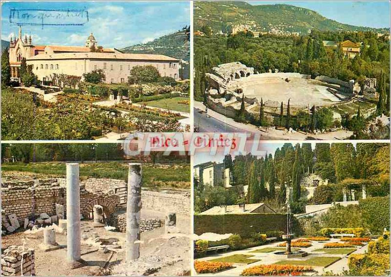 'Postcard Modern Nice Cote d''Azur French Riviera The Monastery Roman remains...