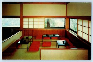 c1960 Suffern New York NY Postcard Motel Mountain Tatami Flooring Interior View