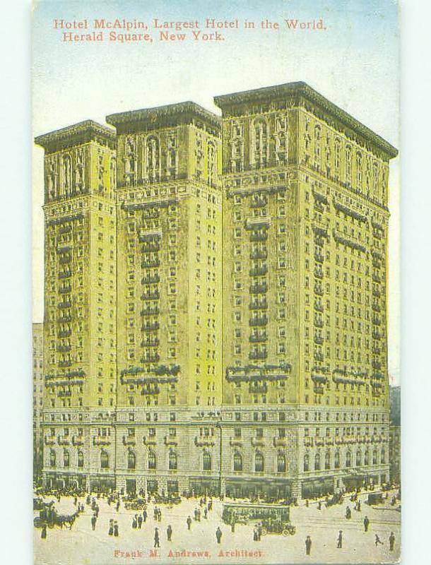 Divided Back MCALPIN HOTEL New York City NY HQ4999