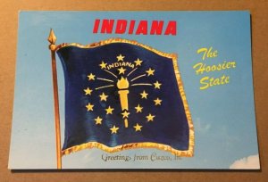 VINTAGE POSTCARD UNUSED GREETINGS FROM CUZCO, INDIANA, THE HOOSIER STATE