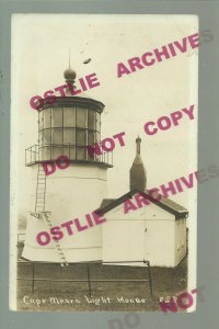 Cape Meares OREGON RPPC c1915 LIGHTHOUSE Light House nr Tillamook Oceanside