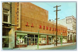 Hagerstown MD Postcard JJ Newberry Co. Family Store Street Scene c1950's Vintage