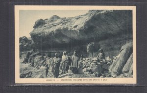 BASUTOLAND, LESOTHO, QALO GROTTO, NATIVE INHABITANTS, c1930 ppc., unused.