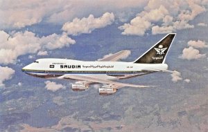 SAUDIA Arabian Airlines Boeing 747SP-68  Airplane Postcard