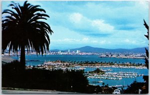 VINTAGE POSTCARD VIEW OF SAN DIEGO CALIFORNIA FROM POINT LOMA