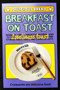 [AG] P583 Food Dessert Breakfast Toast Bread Gastronomy Cuisine (postcard) *New