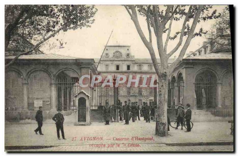 Postcard Old Army Barracks Avignon d & # 39Hautpoul occupied by the 7th Genie