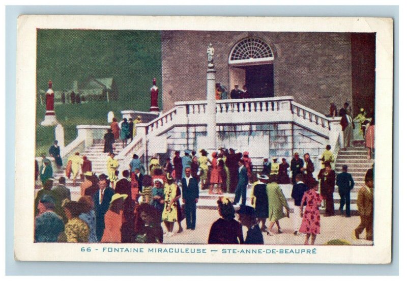 c1910's Saint Anne de Beaupre Quebec Canada Church Antique Postcard