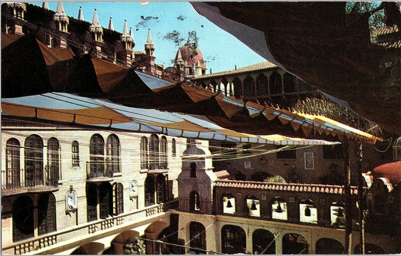 1970 Patio Mission Inn Riverside California Vintage Standard View Postcard 