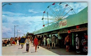 JACKSONVILLE BEACH, Florida FL ~ Ferris Wheel BOARDWALK ca 1960s  Postcard