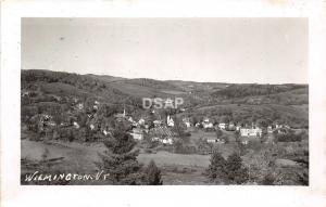 C67/ Wilmington Vermont VT Real Photo RPPC Postcard 1947 Birdseye View