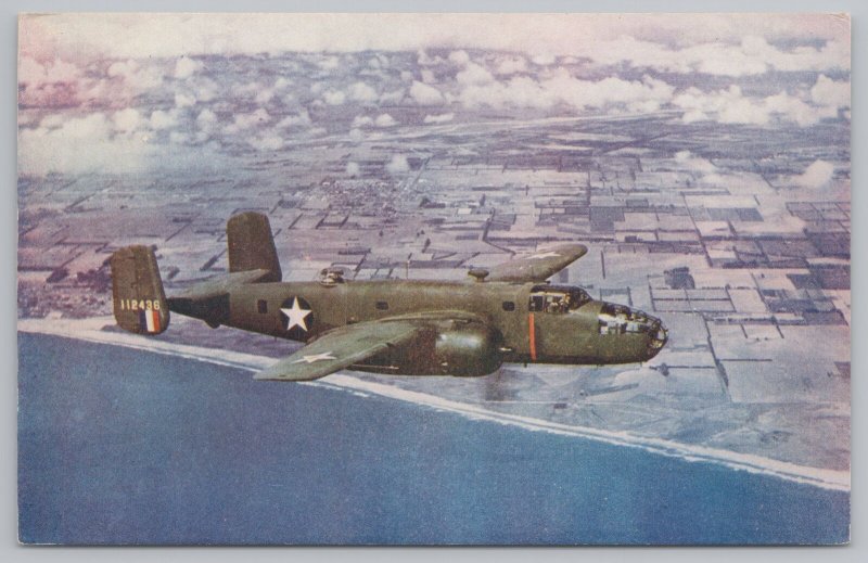 Transportation~Military~Tokyo Raider~North American B25~Vintage Postcard 