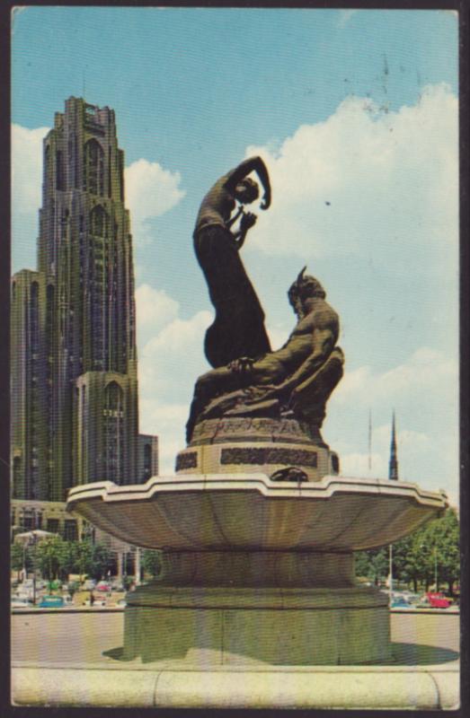 Mary E Schenley Statue,Philadelphia,PA Postcard BIN