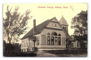 Christian Church Holton Kansas Postcard