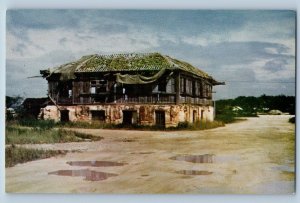 Guam Postcard War Ruin Reflects Beauty of Capital City Agana c1950's