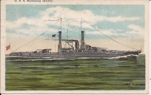USS Idaho, Battleship BB-42 US Navy 1919 Newly Commissioned, Military Ship