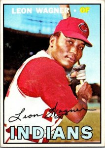 1968 Topps Baseball Card Leon Wagner Cleveland Indians sk3543