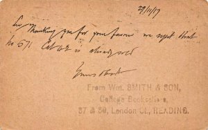 Wm SMITH & SON BOOKSTORE-READING LONDON-1917 PSTMK POSTCARD