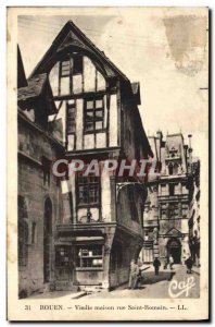 Old Postcard Rouen Vieille Maison Rue Saint Romain