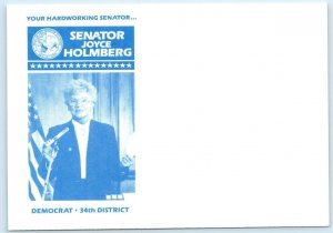 SENATOR JOYCE HOLMBERG Campaign Advertising ILLINOIS SENATE 1980s~4x6 Postcard