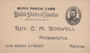 Postcard Rev CM Boswell 1018 Arch Street Philadelphia PA