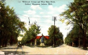 Michigan Jackson Wildwood Avenue and West Main Street Soldiers' Monument...