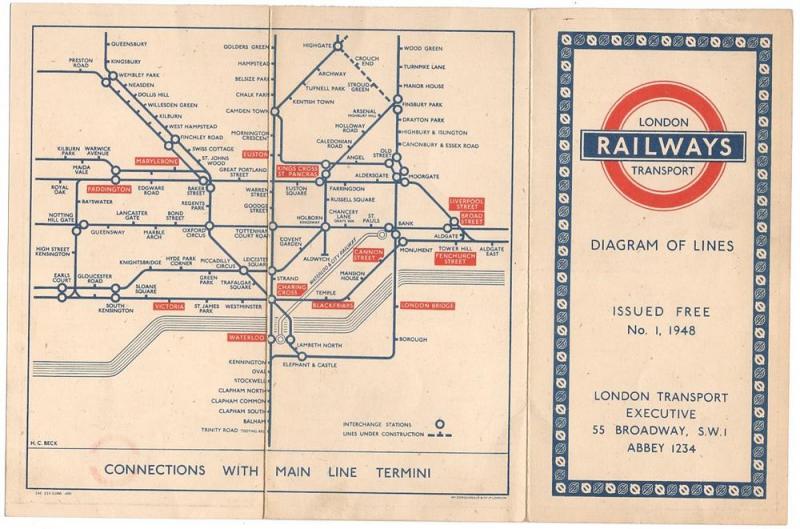 London Railways Map - 1948
