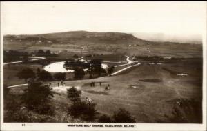Miniature Golf Course Hazlewood Belfast Ireland c1930s-40s Real Photo Postcard