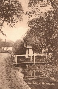 Vintage Postcard Frogholt Hamlet Banks Seabrook Stream Folkestone England