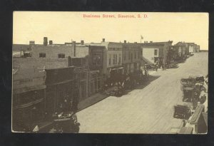 SISSETON SOUTH DAKOTA DOWNTOWN BUSINESS STREET SCENE VINTAGE POSTCARD