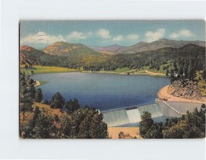 Postcard Panorama Of Evergreen Dam And Lake, Bear Creek Canyon, Colorado