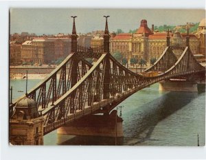 Postcard Liberty Bridge Budapest Hungary