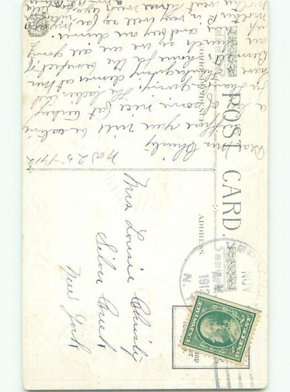 Divided-Back THANKSGIVING SCENE Great Postcard AA0644