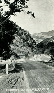 C.1910 Highway, Santa Barbara, Calif. Vintage Postcard P120