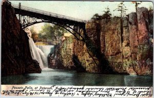 Postcard BRIDGE SCENE Paterson New Jersey NJ AN3387