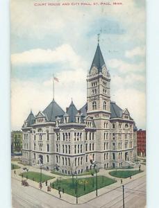 Divided-Back COURTHOUSE SCENE St. Paul Minnesota MN d3183