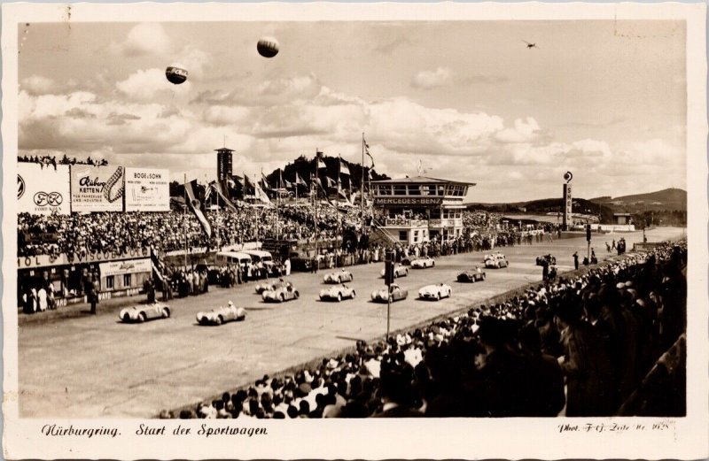 Nurburgring Sportwagen Automobile Race Germany Unused FG Zeitz RPPC Postcard H28